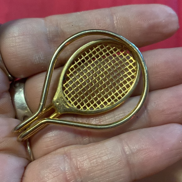 Universal Tennis Racket Tie Clip Vintage Money Clip - Picture 7 of 8
